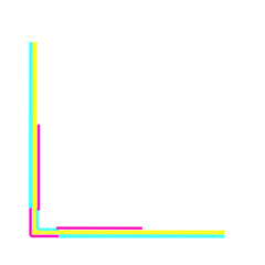 Colorful Line Corner Border 