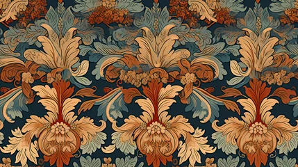 Zelfklevend Fotobehang tapestry flower seamless pattern © Asep