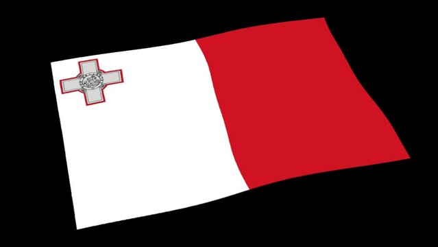 マルタの国旗です。背景はアルファチャンネル(透明)です。