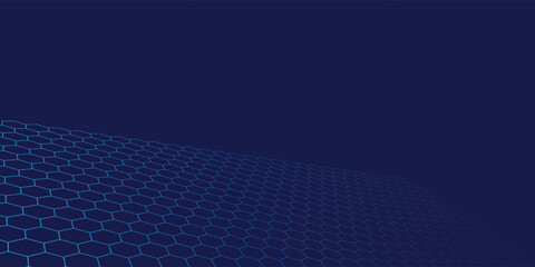Abstract blue technology hexagonal background. vector ilustrator - obrazy, fototapety, plakaty