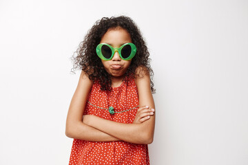 Cute woman african background little childhood female young sunglasses beauty person girl pretty...