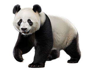 Panda walking, sharp, full body. No shadows, highest details, 