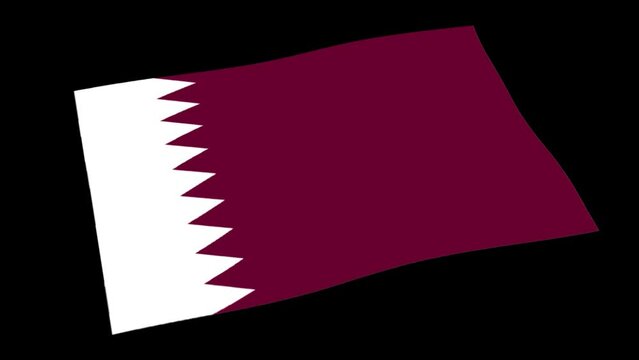 カタールの国旗です。背景はアルファチャンネル(透明)です。