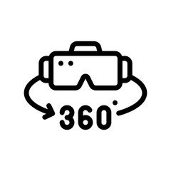 virtual reality line icon