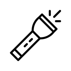 flashlight line icon