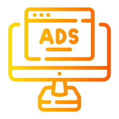 digital marketing Line Gradient Icon
