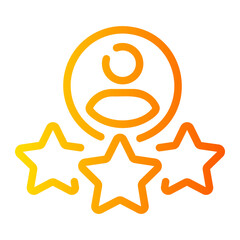 rating Line Gradient Icon