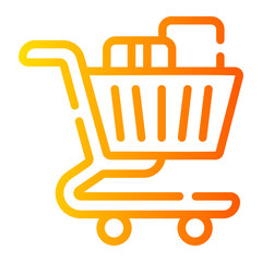 shopping cart Line Gradient Icon