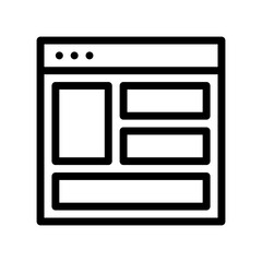 Fototapeta premium layout line icon