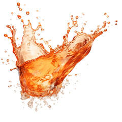 Refreshing cola drink with fizzy bubbles, featuring a lively splash on a clear background, perfect for summer refreshment, food and drink background
