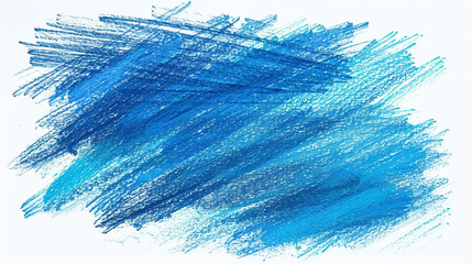 Hand-drawn sketch with line hatching, featuring a blue felt-tip pen or marker texture for an artistic grunge effect on a white background.