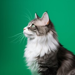 Cat looking on the side