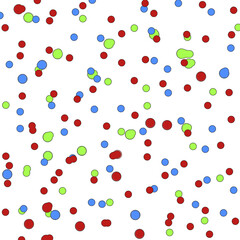 seamless pattern with christmas balls or colored spots
