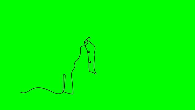 Chef man oneline continuous line animation