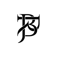 jrb typography letter monogram logo design