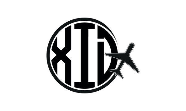 XID three initial letter circle tour & travel agency logo design vector template. hajj Umrah agency, abstract, wordmark, business, monogram, minimalist, brand, company, flat, tourism agency, tourist