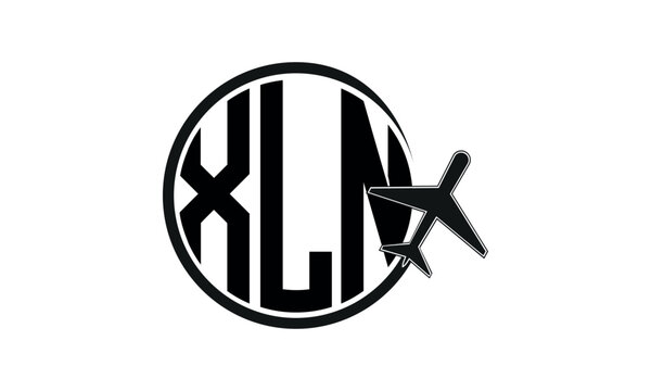 XLN three initial letter circle tour & travel agency logo design vector template. hajj Umrah agency, abstract, wordmark, business, monogram, minimalist, brand, company, flat, tourism agency, tourist