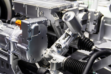 Fototapeta na wymiar eletric Car engine details