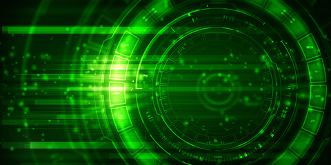 2d illustration Abstract futuristic electronic circuit technology background
