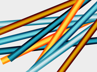 Fototapeta premium Abstract color straight lines vector background
