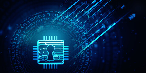 2d illustration technology cyber security