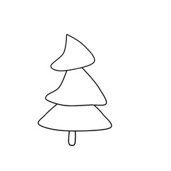 Christmas tree, doodle, drawing vector, graphics