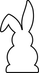 Cute bunny outline
