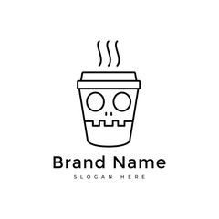 small business cafe coffee shop food menu modern logo design graphic vector