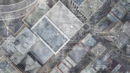 An artificial intelligence camera attached to the helicopter analyzes the crime situation in the neighborhood. - Powered by Adobe