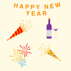 new year celebration 2024, trumpet new years 