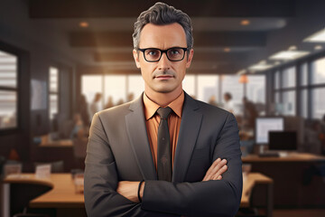 Fototapeta premium Portrait of a confident municipal office administrator.