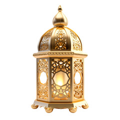 an old style traditional golden arabic ramadan eid decoration lantern - obrazy, fototapety, plakaty
