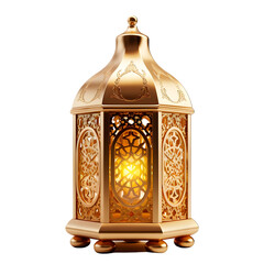 an old style traditional golden arabic ramadan eid decoration lantern - obrazy, fototapety, plakaty