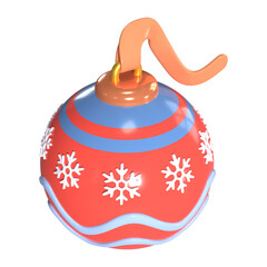 Christmas Baubles 3D Illustration Icon