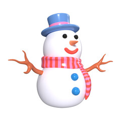 Snowman 3D Illustration Icon