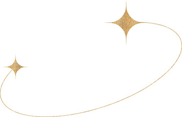 Gold Glitter Oval Frame © Ksuview