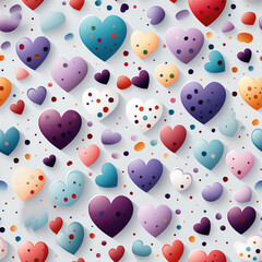 Valentine's Day Confetti Seamless Patterns