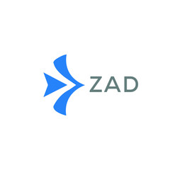 ZAD Letter logo design template vector. ZAD Business abstract connection vector logo. ZAD icon circle logotype.
