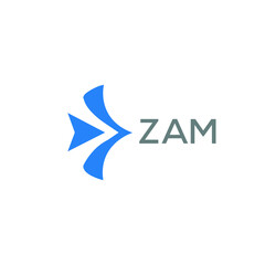 ZAM Letter logo design template vector. ZAM Business abstract connection vector logo. ZAM icon circle logotype.
