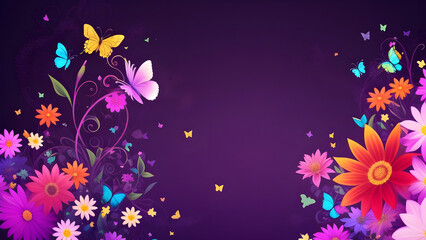 Fototapeta na wymiar background with butterflies