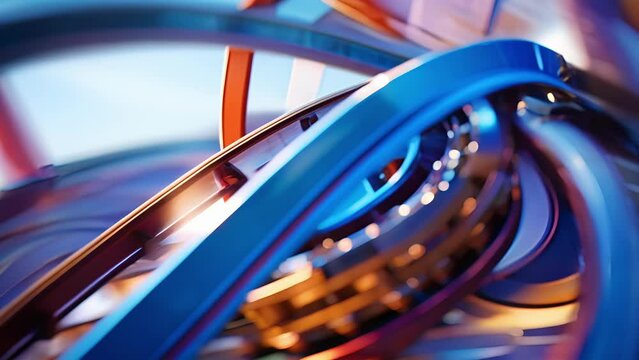 A macro of a looptheloop element, demonstrating the forces of acceleration and deceleration that riders experience as they go through the loop.
