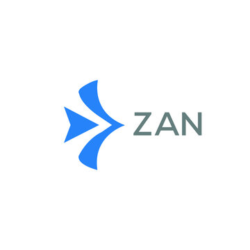 ZAN Letter logo design template vector. ZAN Business abstract connection vector logo. ZAN icon circle logotype.
