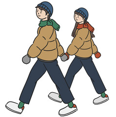 산책하는 사람 걷기