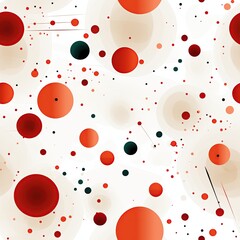 seamless pattern with the texture of red circles on white background for textiles or holiday wrapping paper