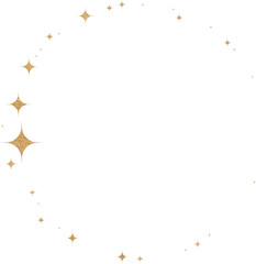 Obraz premium Gold Glitter Star Circle Frame