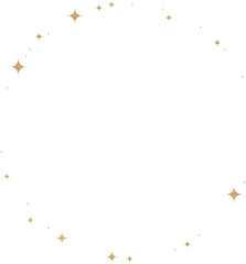 Obraz premium Gold Glitter Star Circle Frame
