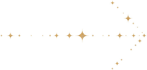 Gold Glitter Star Arrow Frame © Ksuview