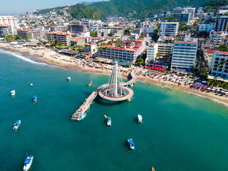 Breathtaking panorama of the Puerto Vallarta Pier
