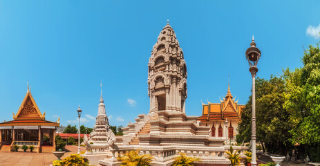 he Stupa of Kantha Bopha within the Silver Pagoda grounds, Phnom Penh, Cambodia