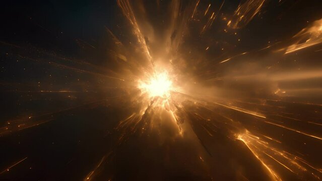 A detailed closeup of a multihued microburst in black and gold